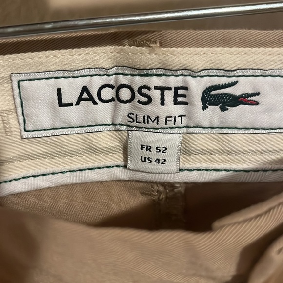 Men's Slim Fit Stretch Cotton Bermuda Shorts size US 42 color beige - Picture 9 of 10